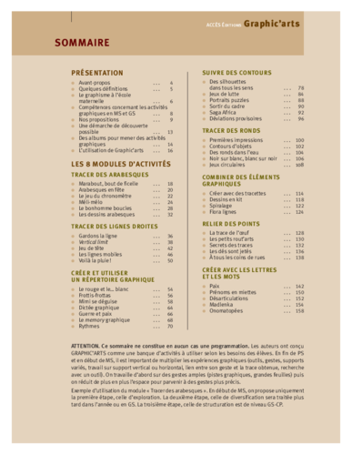 Graphic arts sommaire acces editions
