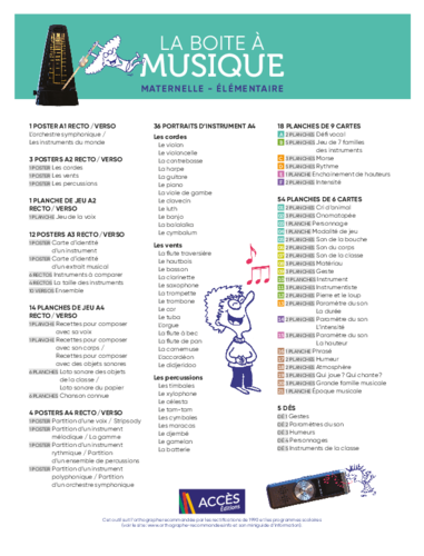 La boite a musique sommaire acces editions
